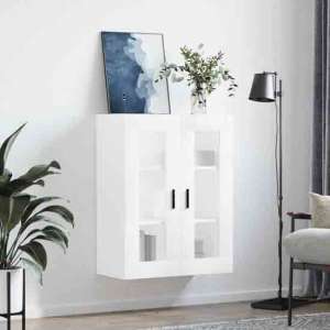 Barrie High Gloss Wall Mounted Storage Cabinet In White