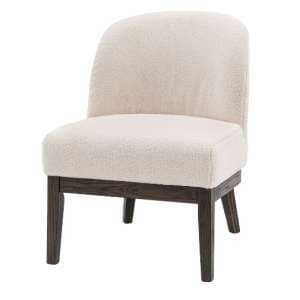 Barrie Polyester Fabric Bedroom Chair In Vanilla - UK