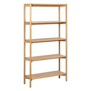Barstow Wooden Bookcase With 4 Shelves In Oak - UK