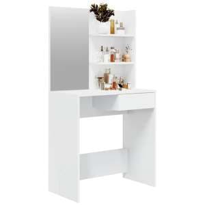 Basile High Gloss Dressing Table With Mirror In White