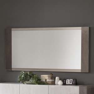 Basix Wall Mirror In Dark And White Marble Effect Gloss - UK