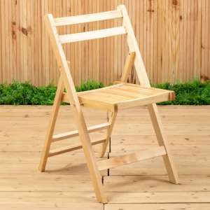 Baxter Outdoor Solid Wood Folding Chair In Natural