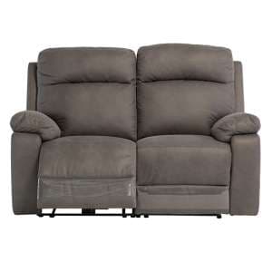 Bedelia Fabric Electric Recliner 2 Seater Sofa With USB In Grey