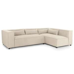 Beilla Polyster Fabric Corner Sofa Universal In Beige - UK