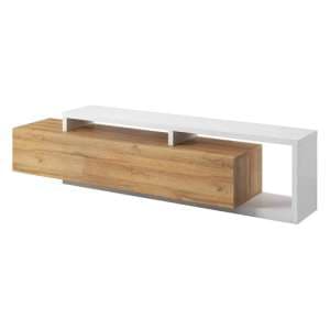 Belek Wooden TV Stand With 1 Drawer In Grandson Oak