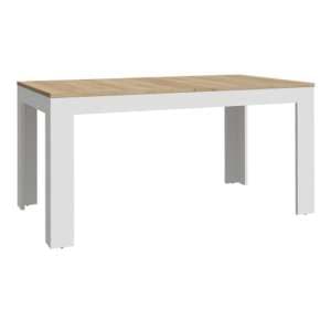 Belgin Extending Dining Table In Riviera Oak And White - UK