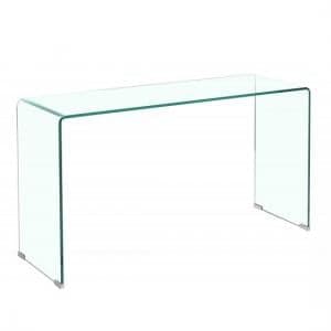 Afya Console Table Rectangular In Clear Glass
