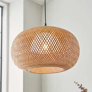 Beloit Soft Globe Shade Ceiling Pendant Light In Natural - UK