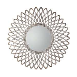 Beloit Wall Mirror With Natural And Whitewash Wooden Frame - UK