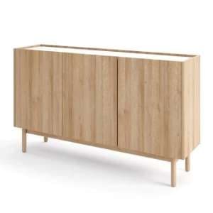 Belton Wooden Sideboard Large With 3 Doors In Riviera Oak - UK