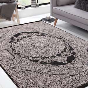 Belvedere Hampton 133x190cm Rug In Grey And Charcoal