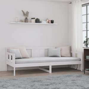 Bente Solid Pinewood Single Day Bed In White