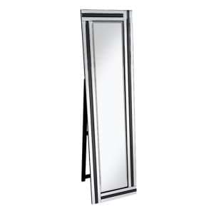Berit Free Standing Cheval Mirror In Black And Silver - UK