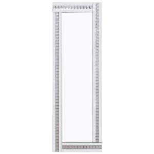 Berit Free Standing Cheval Mirror In Crystal And Silver - UK