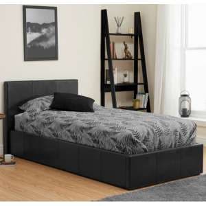 Berlin Fabric Ottoman Small Double Bed In Black