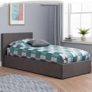 Berlins Fabric Ottoman Single Bed In Grey - UK