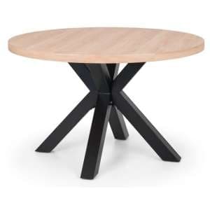 Bacca Round Wooden Dining Table In Oak