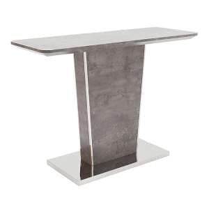 Bette Wooden Console Table In Light Grey Concrete Effect - UK