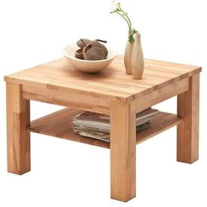 Bettina Wooden Coffee Table Square In Beech Heartwood