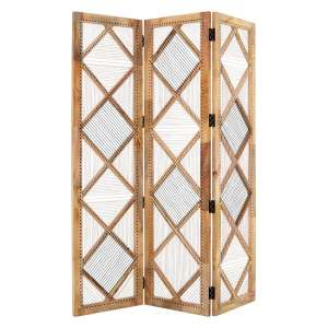 Bettina Wooden 3 Sections Room Divider In Natural