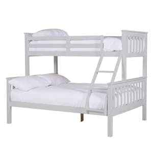 Beverley Wooden Single And Double Bunk Bed In Grey - UK