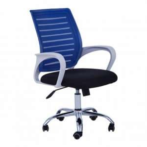 Bicot Home And Office Chair In Blue And White Armrests - UK