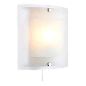 Blake Clear Frosted Glass Wall Light In Chrome - UK