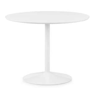 Balwina Round Wooden Dining Table In White