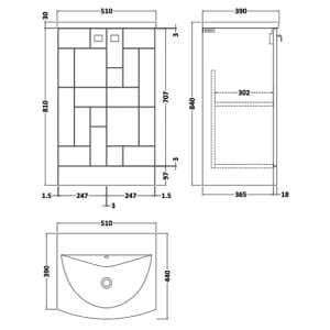 bloke-50cm-2-doors-vanity-curved-basin-satin-grey-3_4 - UK