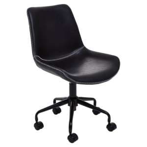 Bloomsburg Leather Home And Office Chair In Black - UK