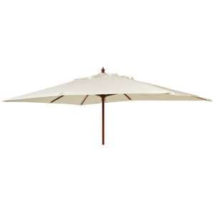 Blount Rectangular 3000mm Fabric Parasol With Pulley In Ecru - UK