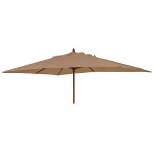 Blount Rectangular 3000mm Fabric Parasol With Pulley In Taupe - UK