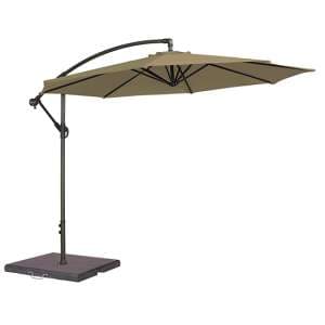 Blount Round 3000mm Cantilever Fabric Parasol In Taupe - UK