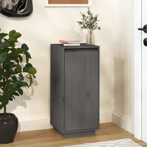 Boris Pinewood Shoe Storage Cabinet With 1 Door In Grey