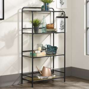 Boulevard Rectangular Glass Shelves Display Stand In Silkscreen - UK