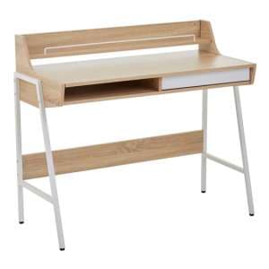 Bradken Wooden Computer Desk With 1 Drawer In Natural Oak - UK