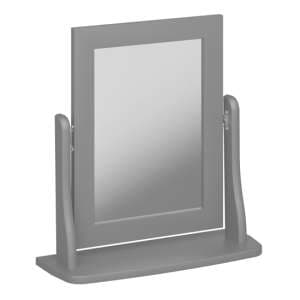 Braque Wooden Dressing Mirror In Grey - UK