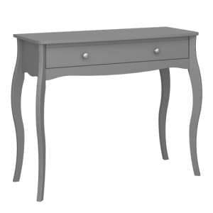 Braque Wooden Dressing Table With 2 Drawers In Grey