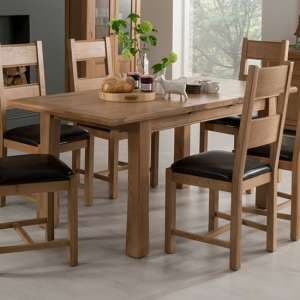 Brex Medium Wooden Extending Dining Table In Natural