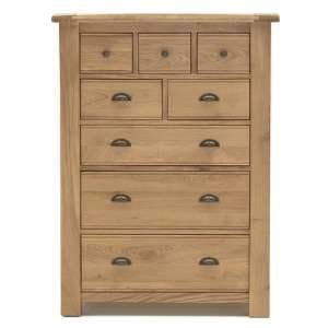 Brex Wooden Chest Of 8 Drawers In Natural - UK