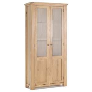 Brex Wooden Display Cabinet With 2 Doors In Natural - UK