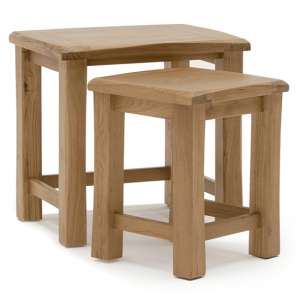 Brex Wooden Nest Of 2 Tables In Natural - UK