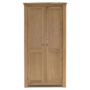 Brex Wooden Wardrobe With 2 Doors In Natural - UK