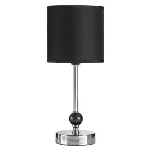 Brika Black Fabric Shade Table Lamp With Chrome Base