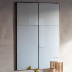 Broad Rectangular Wall Bedroom Mirror In Silver