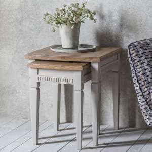 Brunet Wooden Nest Of 2 Tables In Taupe
