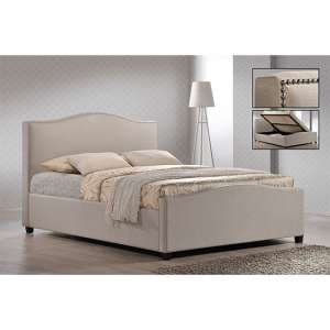 Brunswick Fabric Storage Ottoman King Size Bed In Sand