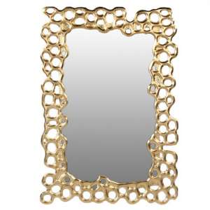 Bubble Wall Bedroom Mirror In Gold Frame - UK
