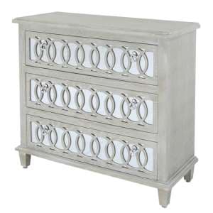 Burley Mirrored Chest Of 3 Drawers In Natural