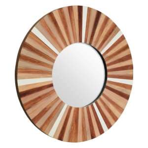 Burner Round Wall Bedroom Mirror In Sunburst Frame - UK
